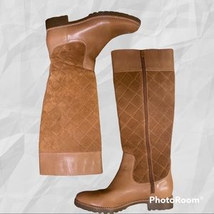 Sperry Essex Brown Quilted Riding Boots 7.5